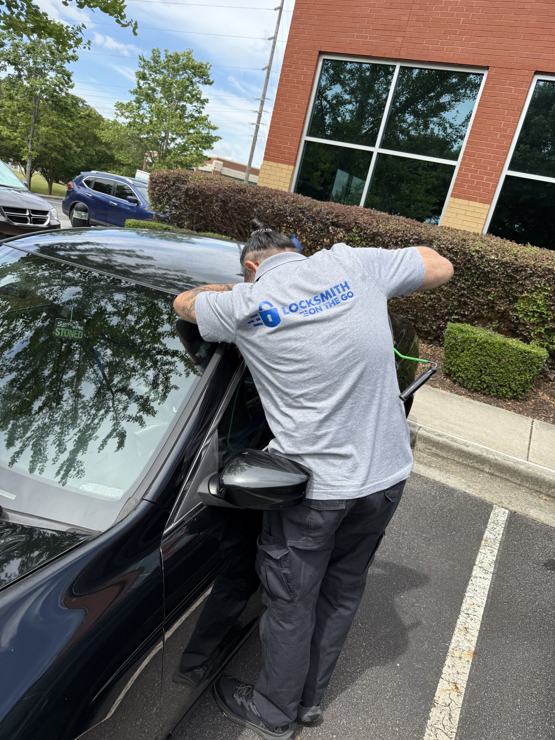 Locksmith On The Go technician providing car lockout service in Athens GA
